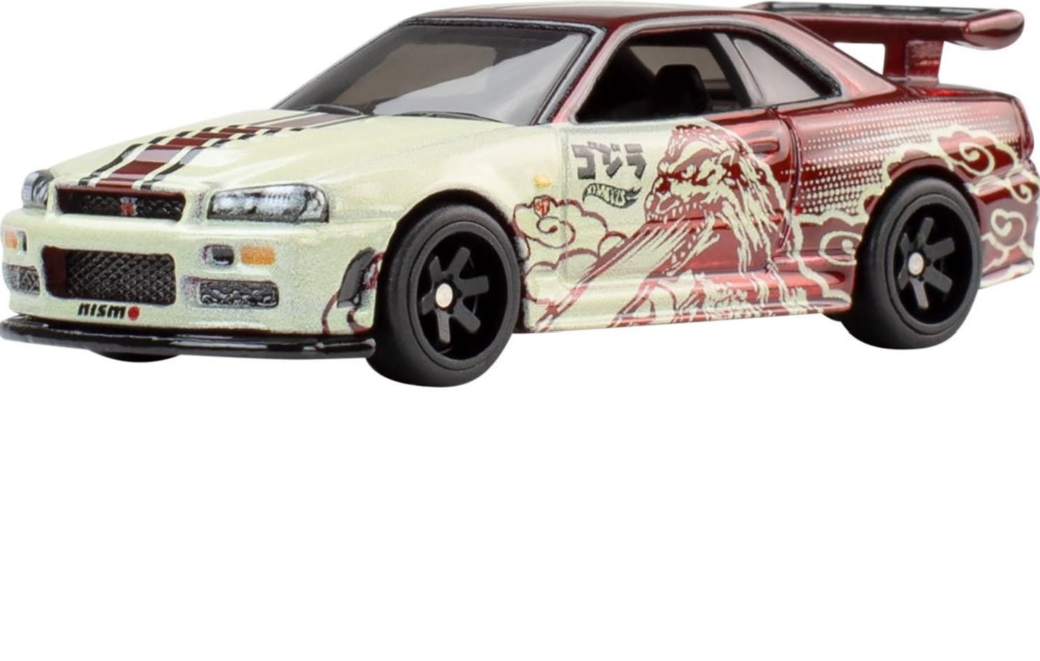 ホットウィール　ポップカルチャー　ゴジラ　日産　スカイライン　GT-R R34 Hot Wheels Godzilla Nissan Skyline GT-R (BNR34) Pop Culture 2026-N